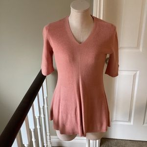 3/$40 Dusty rose Isaac mizrahi live knit high low top